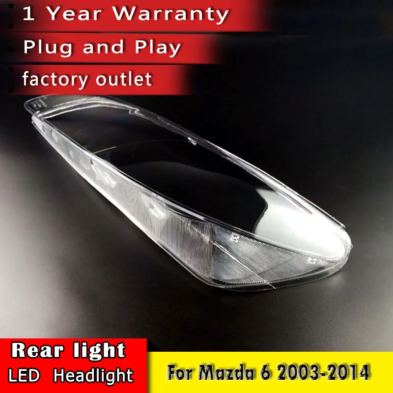 

Автомобильный авторегулятор 1 пара для Mazda 6 2003-2014 Автомобильная фара налобный фонарь пластиковая прозрачная оболочка крышка лампы сменная ...