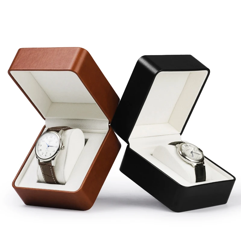 

Oirlv Fanshion High Quality Flannelatte Watch Box Black PU Leather Watch Organizer Storagecase for Man and Woman