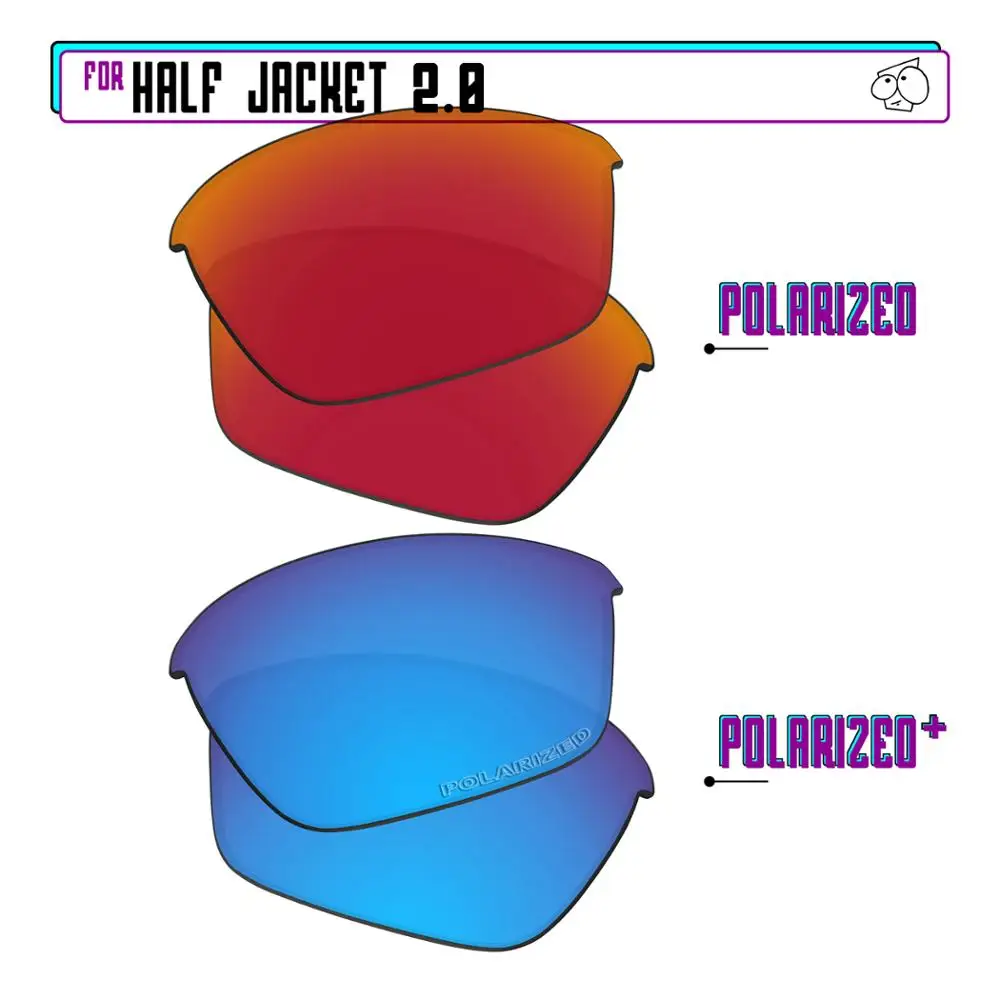 Ezrelease поляризованные Сменные линзы для солнцезащитных очков-Oakley Half Jacket 2 0-Blue P