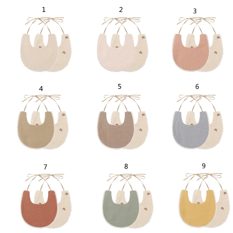 

Двусторонний Слюнявчик с принтом, Детская кисточка, слюнявчик, реквизит для фотосъемки, ткань для кормления, бандана, шарф для новорожденных