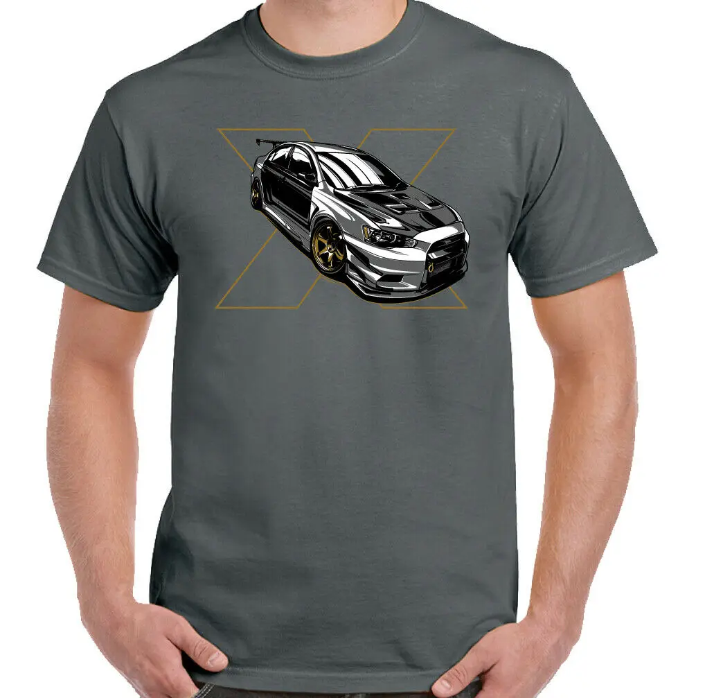 Мужские Mitsubishi Lancer EVO X Inspired Fan футболка автолюбитель части топ | Мужская одежда