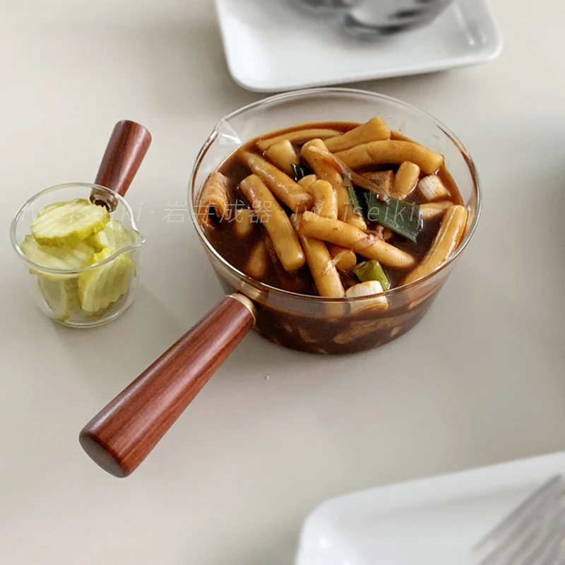 

Корейский стеклянный молочный горшок суп тушение лапша высокое качество антипригарная Кастрюля термостойкая кухонная посуда DE50NG