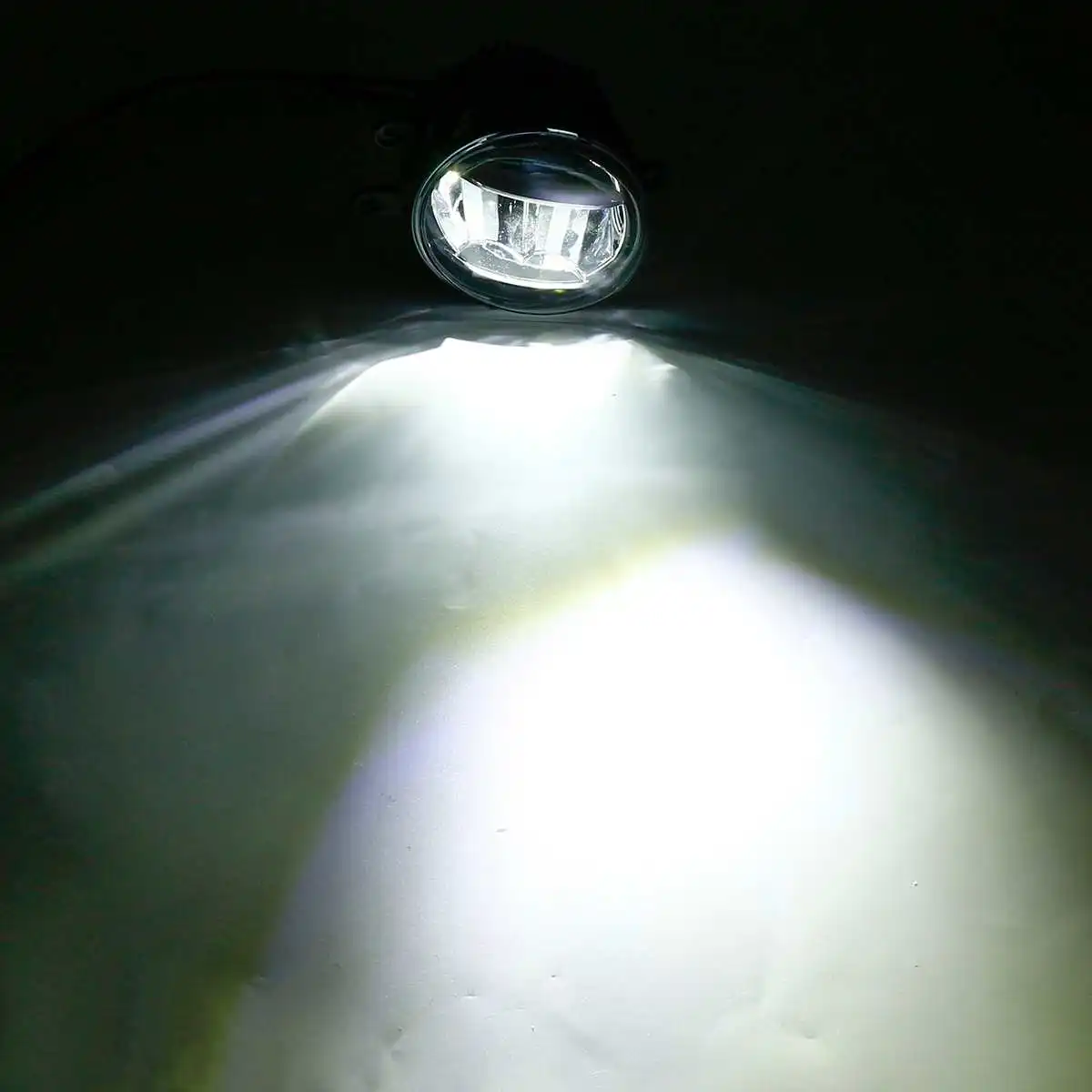 

New Pair 12V 12W Three Dual Color Car Daytime Running Lights Fog Signal Lamp for Toyota Camry 2018 with Fog lamp cover