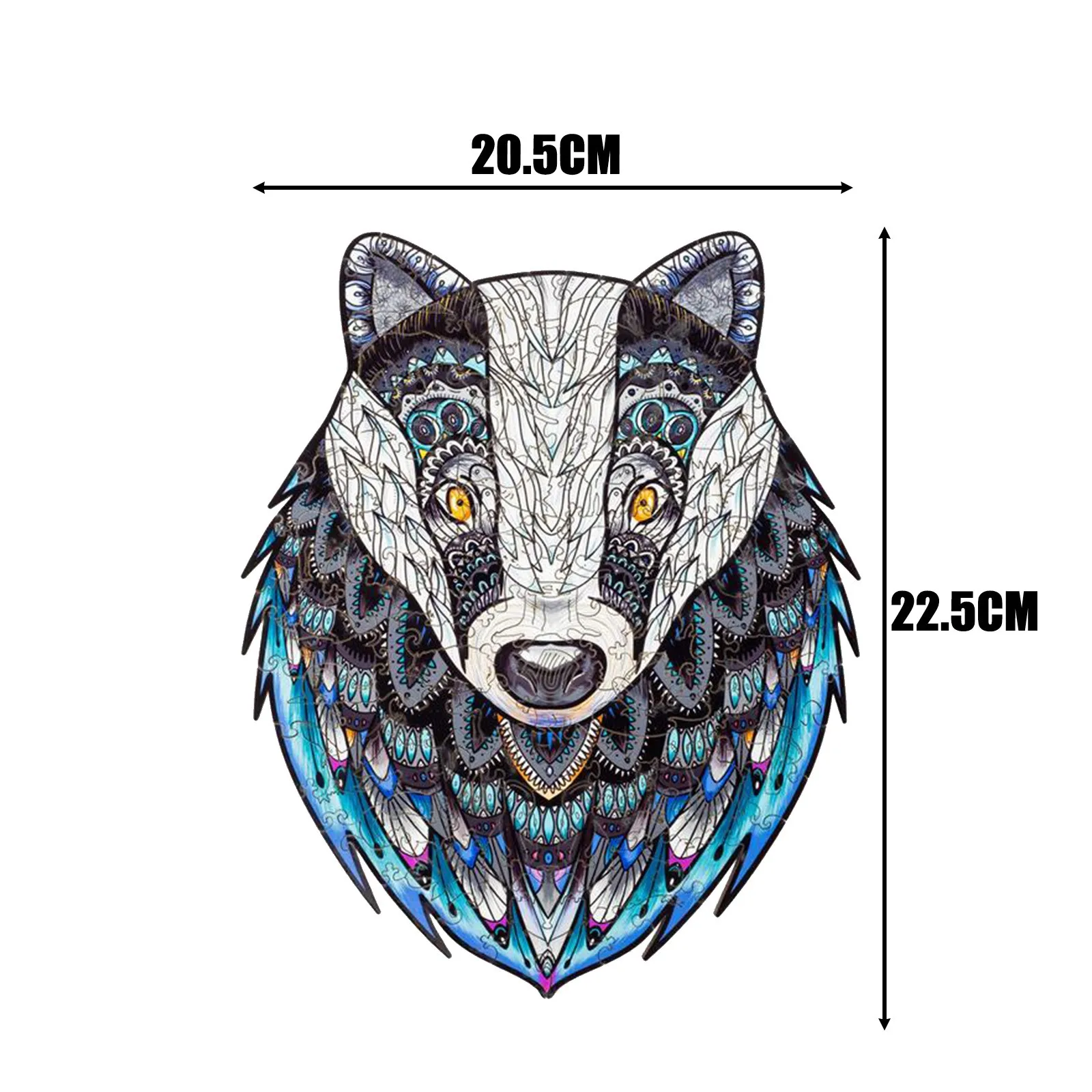 Пазл детский деревянный игрушка для раннего развития цветной медведь