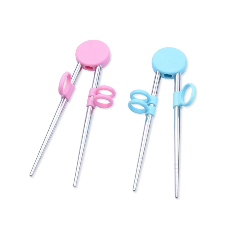 

Kids Children Training Chopsticks Learning Chop Sticks Helper Reusable Tableware for Child Beginners Learner Gifts C5AD