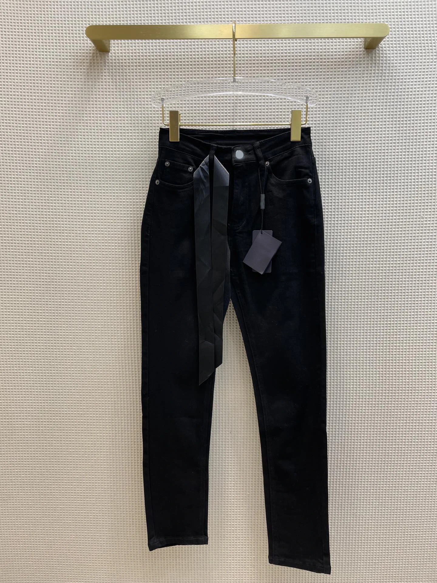 

Женские прямые джинсы с высокой талией, черные облегающие брюки из денима с 3D вырезом, осень 2021