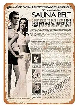

Rustic Lose Weight with a Sauna Belt Vintage Look Metal Sign