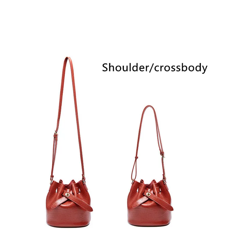 Роскошная сумка мессенджер с орнаментом ведро из натуральной кожи 2019 Мини летние