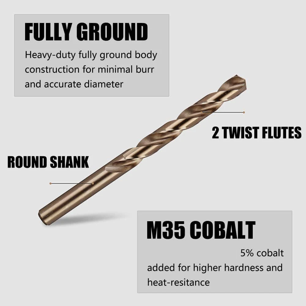 Набор сверл для сверления M35 из быстрорежущей стали кобальтовой с металлическим