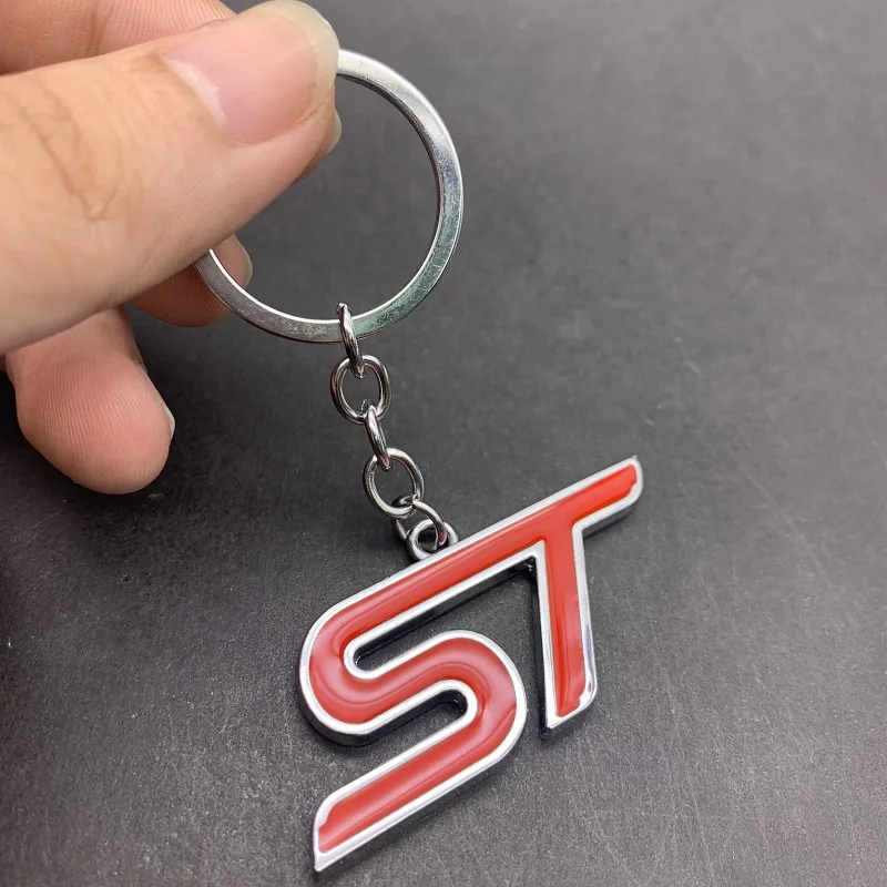 3D металлический автомобильный брелок для ключей с логотипом Ford логотип ST Fiesta