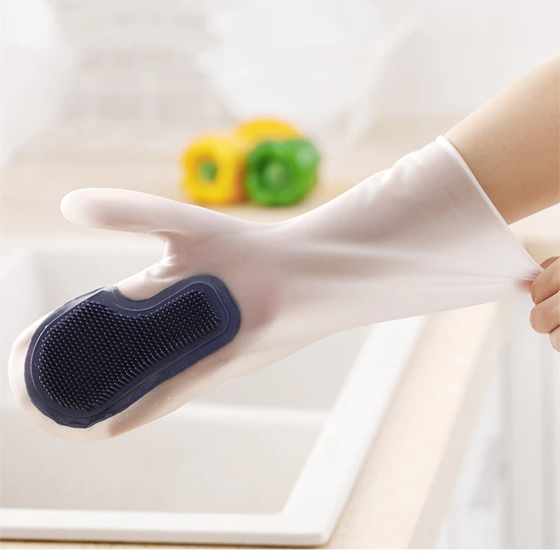 

Multifunction Dishwashing Gloves Silicone Dish Washing Gloves For Kitchen Household Silicone Dishwashing Gloves Pet Brush Glove