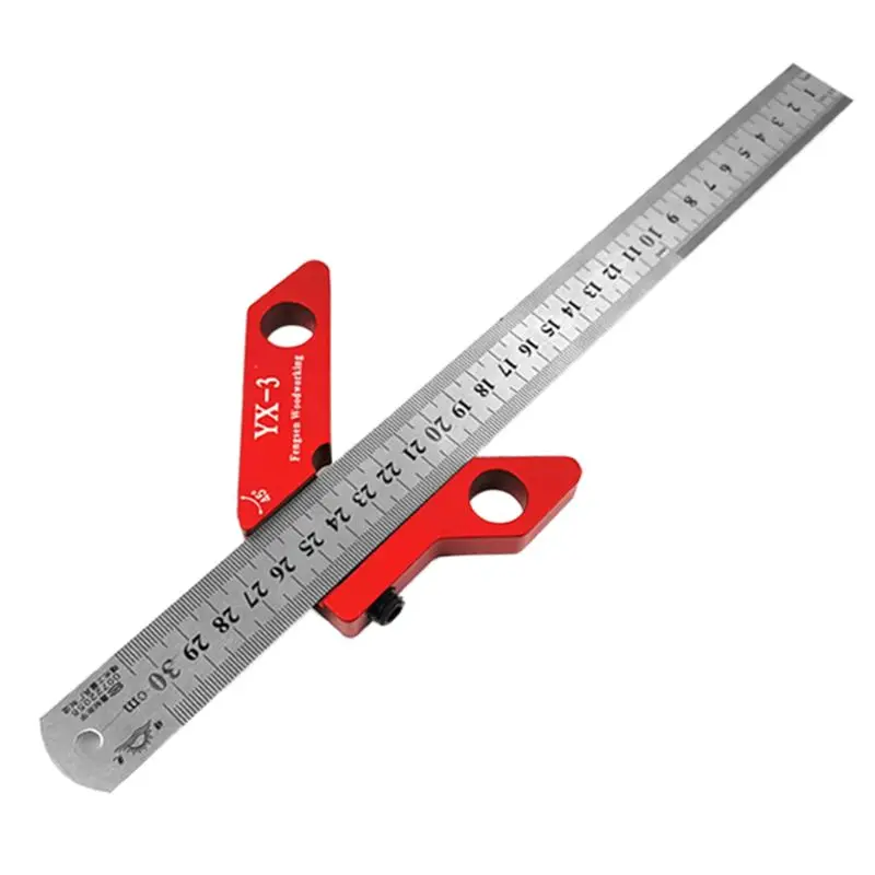 

L9BE Woodworking Scriber 45 90 Scribing Rule Marking Tool Scribe Layout Gauge 300mm