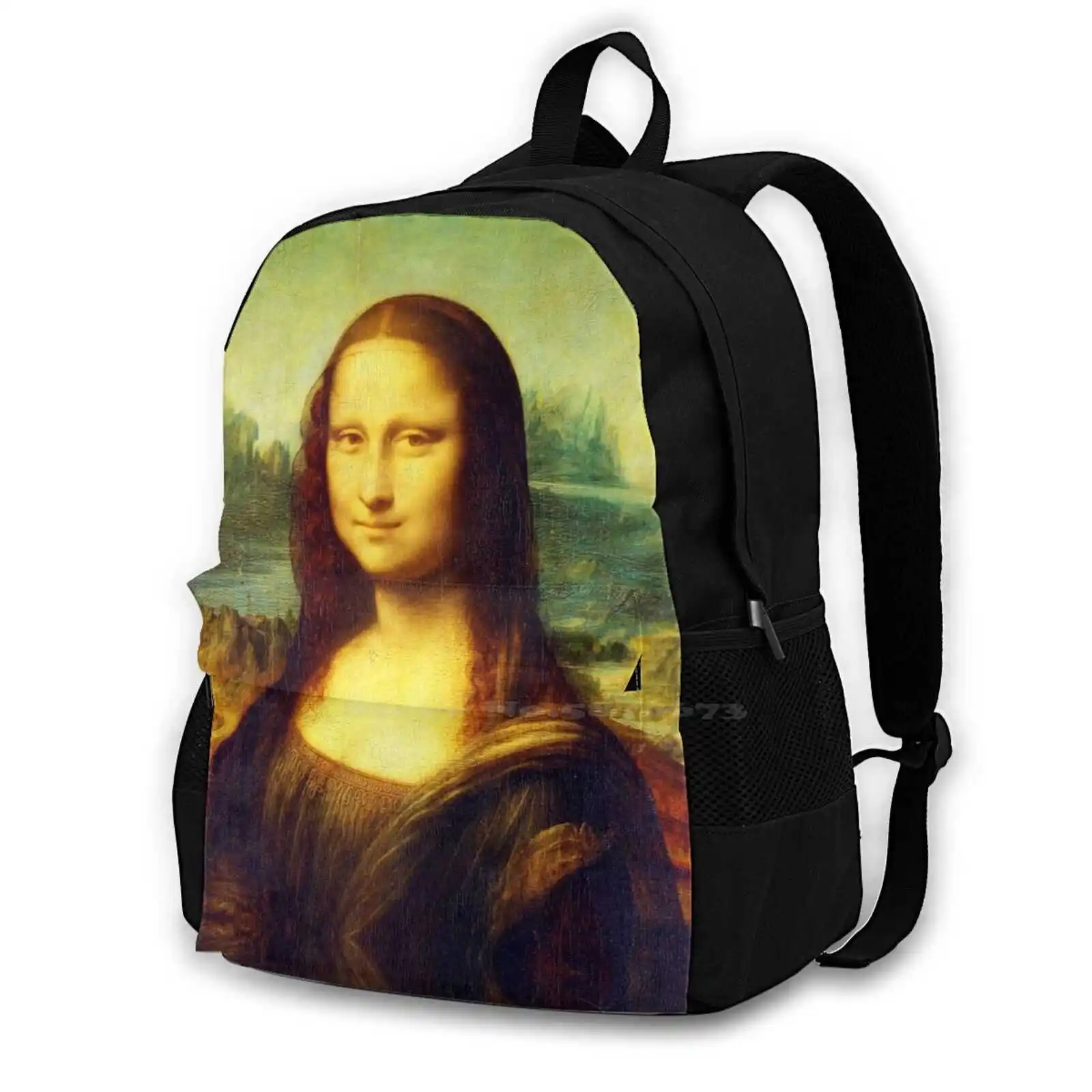 

Mona Lisa By Leonardo Da Vinci Backpack For Student School Laptop Travel Bag Mona Lisa Monna Lisa Mona Lisa Painting Mona Lisa