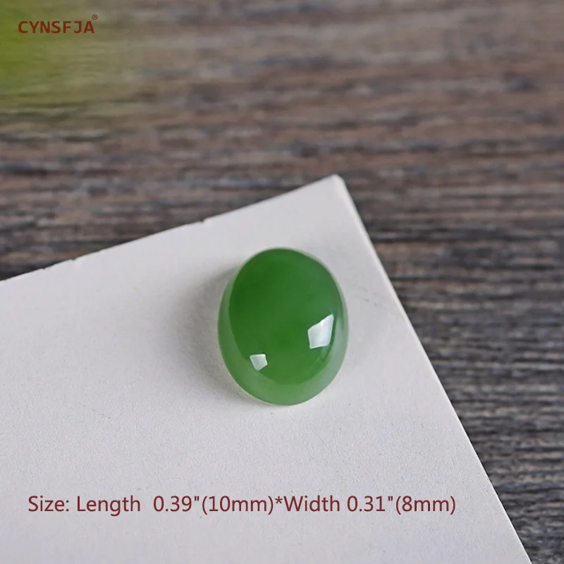 10x8mm CYNSFJA настоящий редкий Сертифицированный подвескаиз натурального камня jade Jasper счастливый свободный камень зеленый высокое качество личный заказ ювелирные изделия лучшие подарки - Цвет камня: 10x8mm