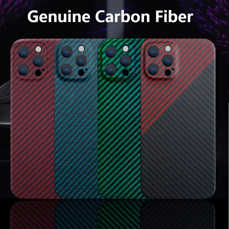 

Genuine Carbon Fiber Case for IPhone 12 Pro Max Cover Ultra Thin All-inclusive Camera Shockproof Shell for IPhone 12 Mini Case