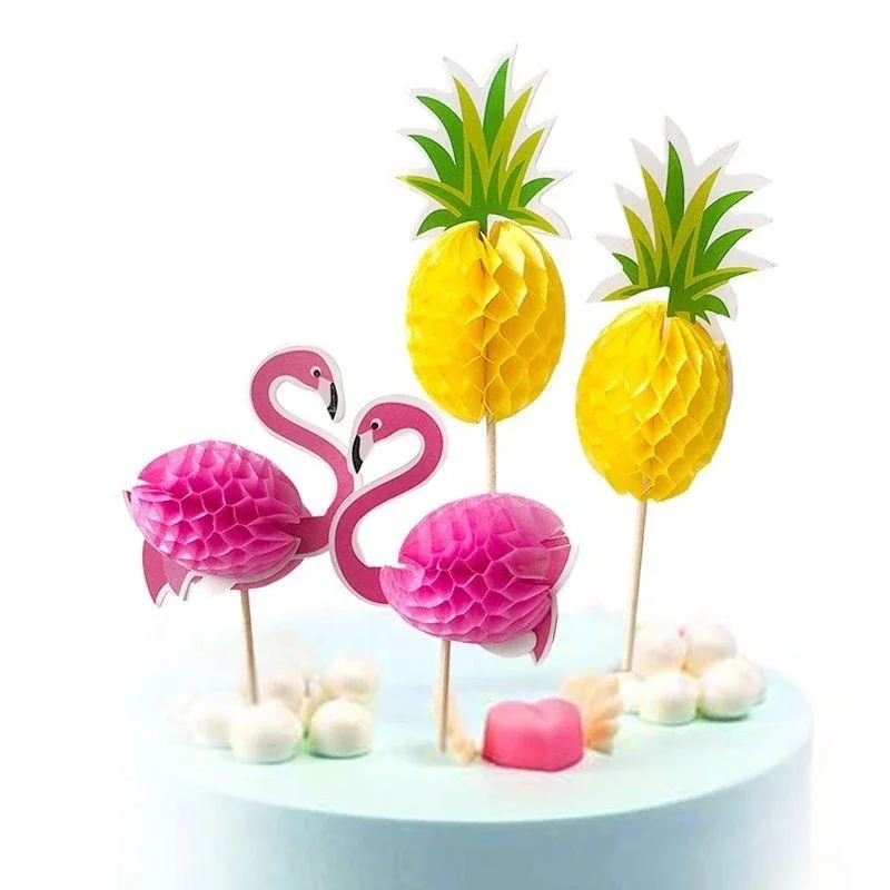 

2021 Hot Sale Pineapple Flamingo Fruit Toothpick Dessert Sticks Food Picks Cake Decor Wedding Party Decoration Tableware
