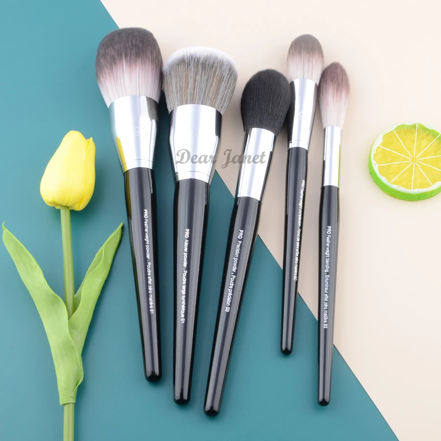 S series Pro Makeup brushes Powder fan foundation blusher highlight Make up brush Big size black handle synthetic hair Well made