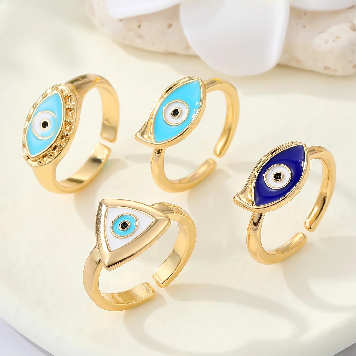 

Кольцо мужское/женское регулируемое в стиле панк, стильное Ювелирное Украшение с капающим глазом дьявола, золотое украшение для вечеринки, ...