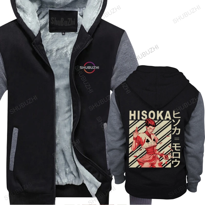 

Hisoka Morow Hunter X Hunter fleece pullover for Men Soft Cotton Morou winter hoodie Anime Manga Hxh warm sweatshirt Clothing