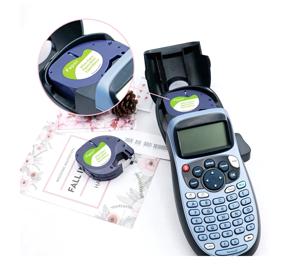 Fimax 1 шт. 91200 91201 совместимая с DYMO LetraTag лента для этикеток 91330 12267 черная на белой