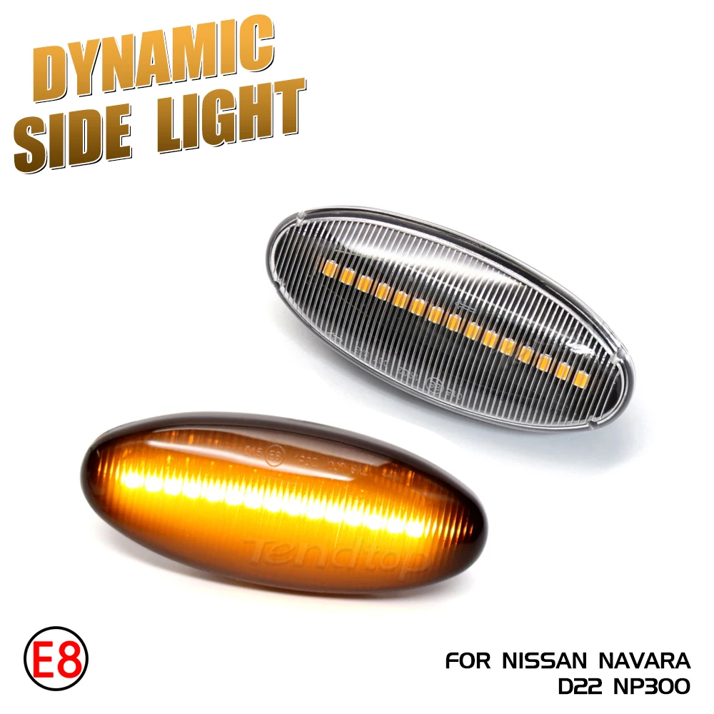 Динамический последовательный мигающий боковой габаритный фонарь для Nissan Navara D22