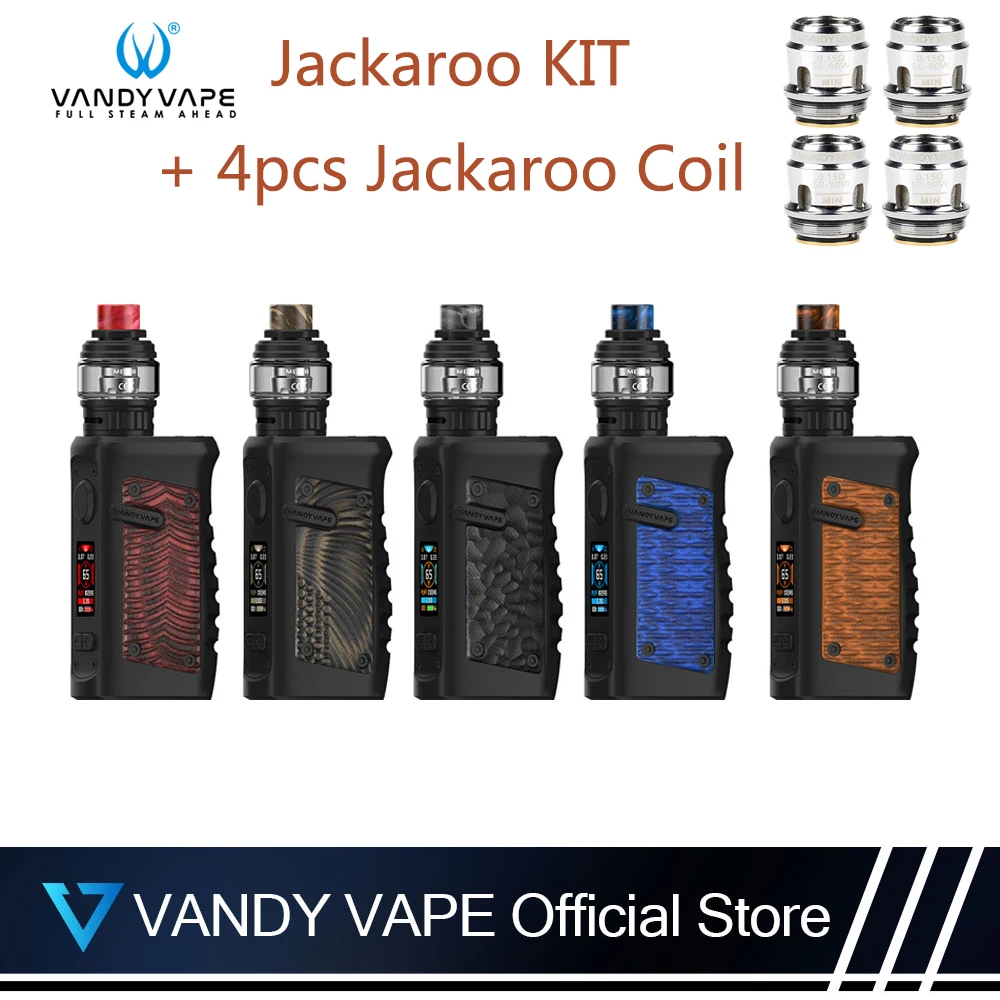 Оригинальный 100 Вт Vandy vape JACKAROO комплект с 4 шт. катушек SUBTANK система