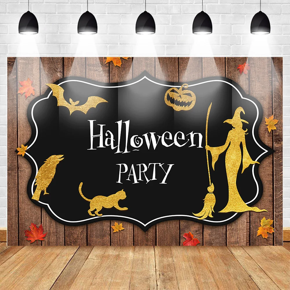

Вечерние фоны на Хэллоуин для фотостудии деревянный пол кленовый лист животное Тыква Ведьма фон Хэллоуин десерт украшение стола