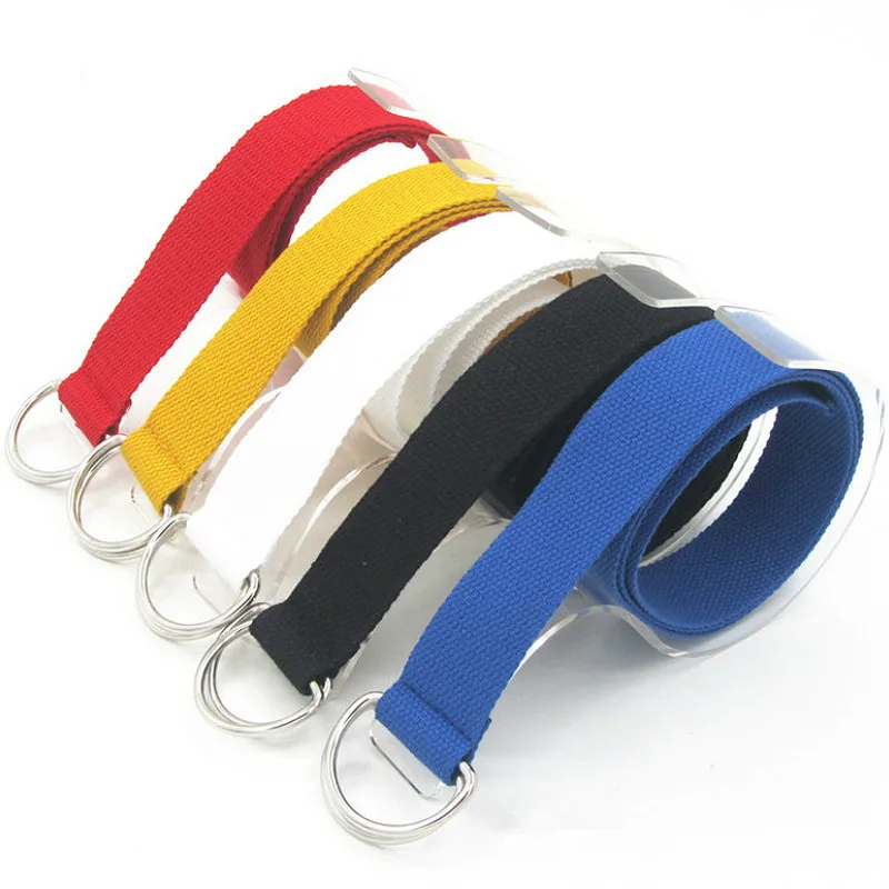 Модный повседневный нейлоновый тканевый ремень унисекс с пряжкой D образным