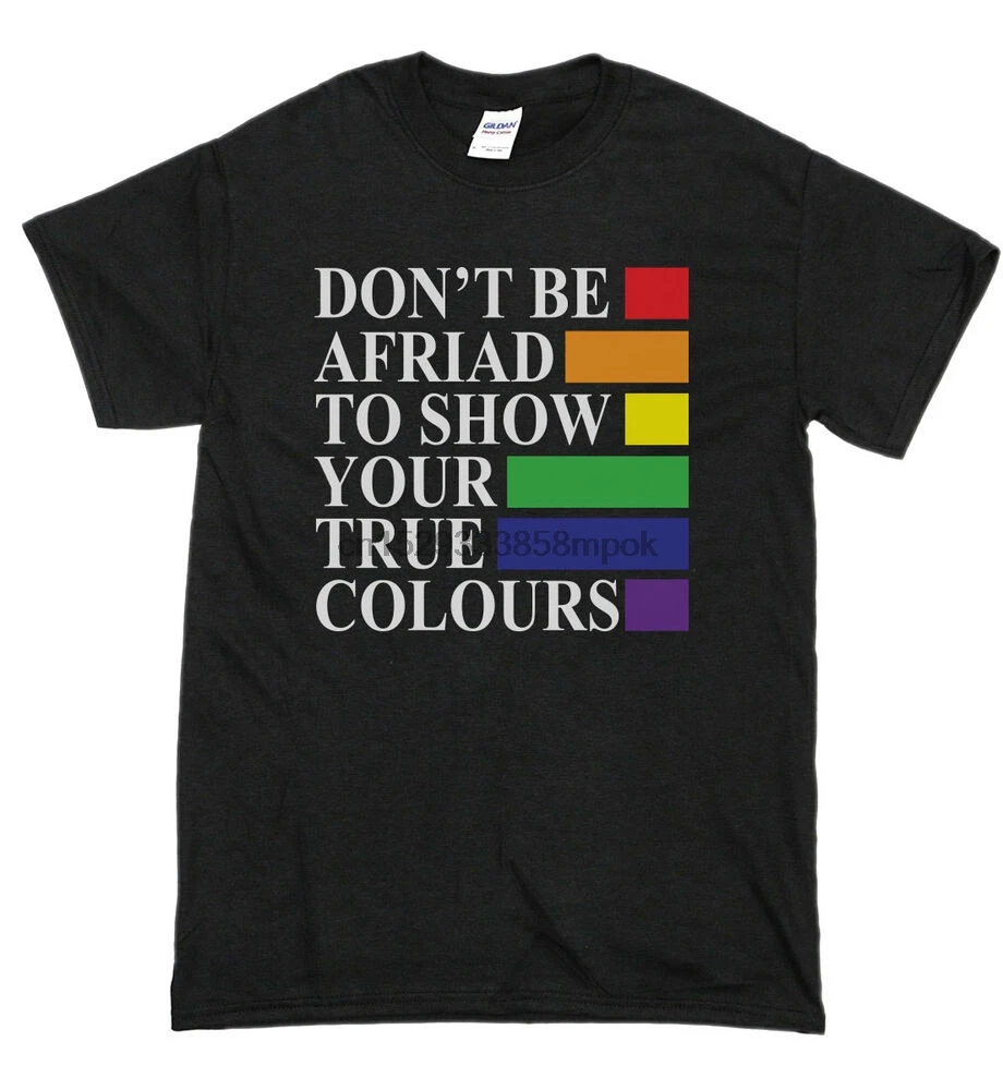 Футболка ЛГБТ в стиле унисекс не бойтесь показывать реальные цвета | Мужская