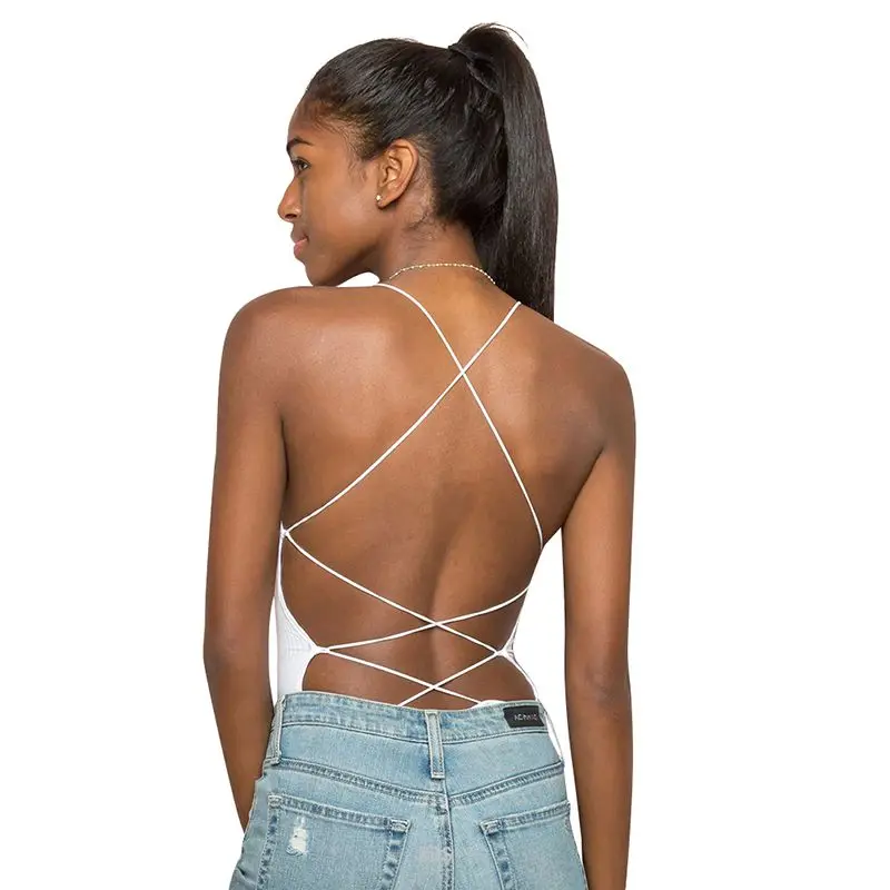 

Сексуальное Женское боди с открытой спиной на тонких бретелях, летний пляжный костюм, сексуальные женские топы