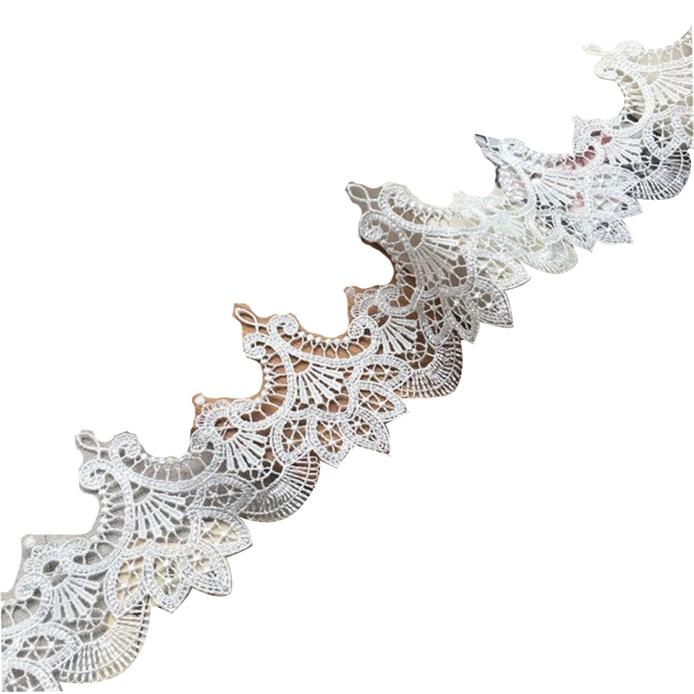 Кружевная ткань с вышивкой 1 ярд 8 5 см белая кружевная лента занавеска гипюр