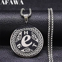 2022 stainless steel russian don%e2%80%99t%c2%a0fuck necklaces chain womenmen silver color round necklaces jewelry chaine collier n3625s02