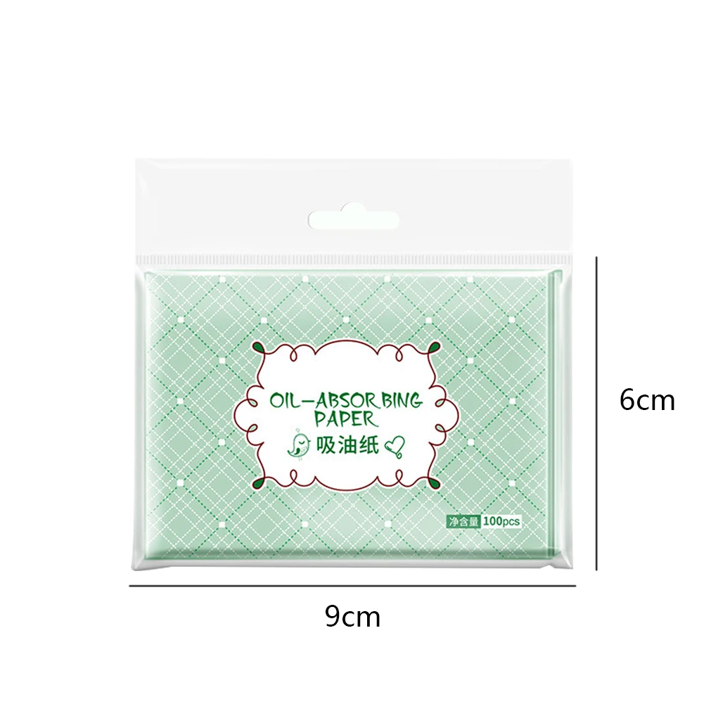 

100pcs Soft Blotting Professional Balance Grease Face Tool Facial Clean Refreshing Skin Care Make Up Green Tea Smell Mild