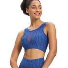 Дышащие спортивные бюстгальтеры, Женский Сексуальный Чистый жаккардовый сетчатый спортивный топ, Укороченный бюстгальтер пуш-ап, спортивная одежда, нижнее белье для йоги