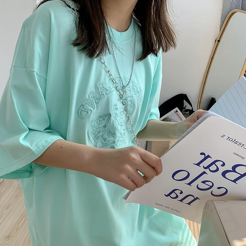 

Oversized Harajuku Tshirt Women Cotton Bear Cute Loose Y2K Aesthetic Chic T shirt Dropship