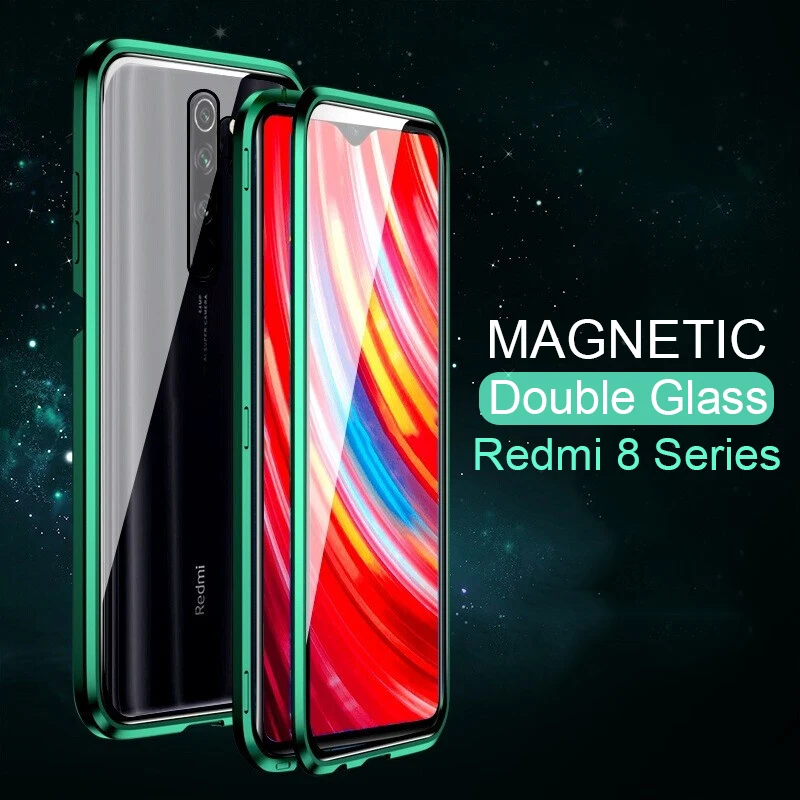 Tempered Glass Case For Xiaomi Redmi Note 8T Magnetic Phone redmi 8 8a 7 Pro Back Protective Cover note t 8pro | Мобильные телефоны