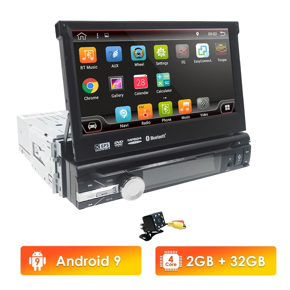 Универсальный автомобильный видеоплеер на Android 9 0 1 Din GPS навигация Съемная