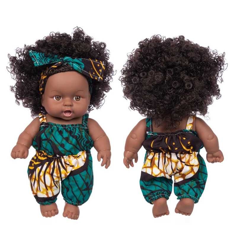 

Green Jumpsuit 20cm Full Body SIlicone Reborn Babies Doll Bath Toy Lifelike Newborn Baby Doll