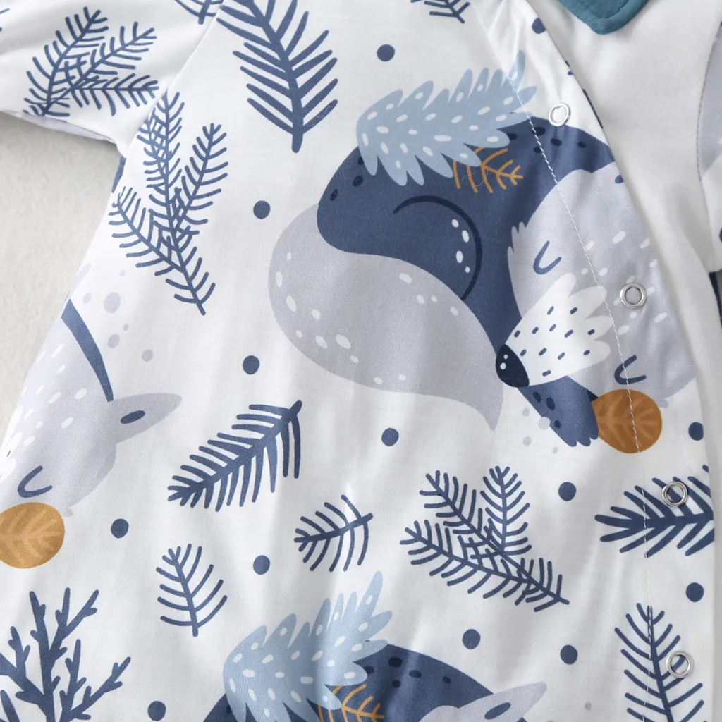 Детский комбинезон с длинным рукавом мультяшным принтом|Ромперы| |