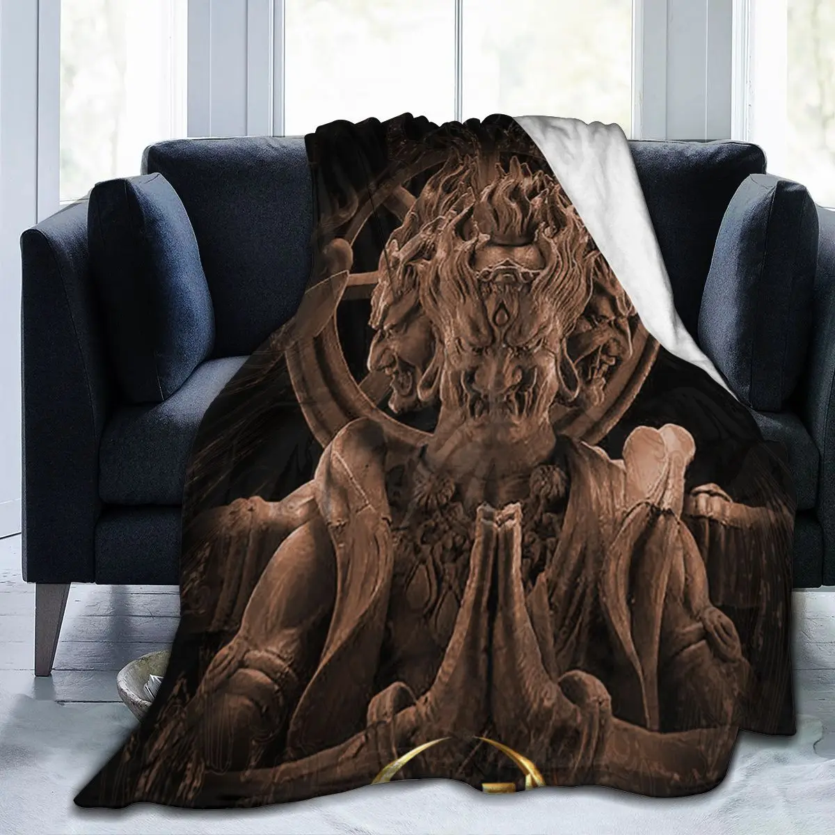

Ghost Asura, 3D blanket, personalized printing, soft coral wool blanket, mechanically washed flannel blanket
