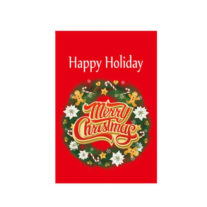 Новый большой Рождественский Санта Клаус 2020 флаг двусторонняя ткань наружное