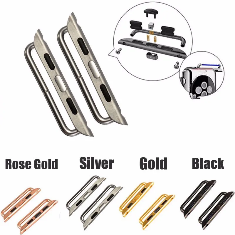 Ремешок из натуральной крокодиловой кожи для Apple Watch 4 3 2 1 черный коричневый