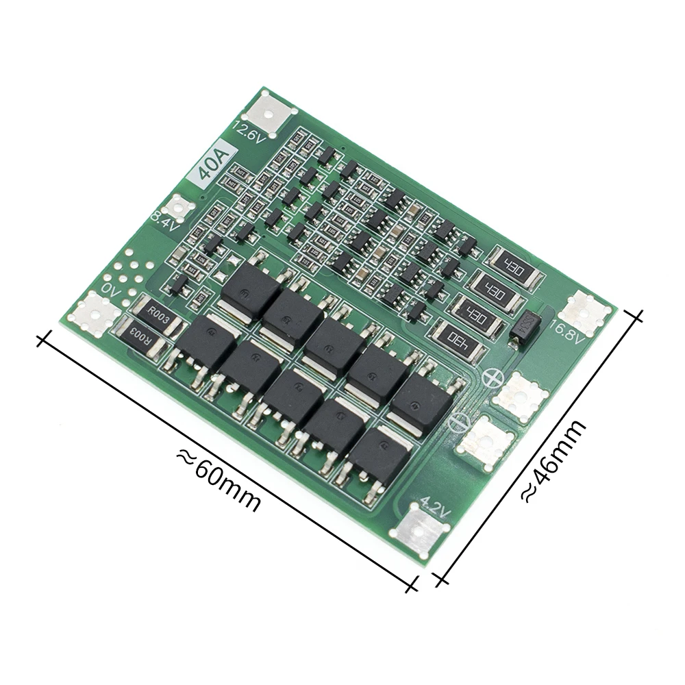 10 шт. 4S 40A литий-ионный аккумулятор 18650 зарядное устройство PCB плата защиты BMS с балансом для электродвигателя 14,8 в 16,8 в