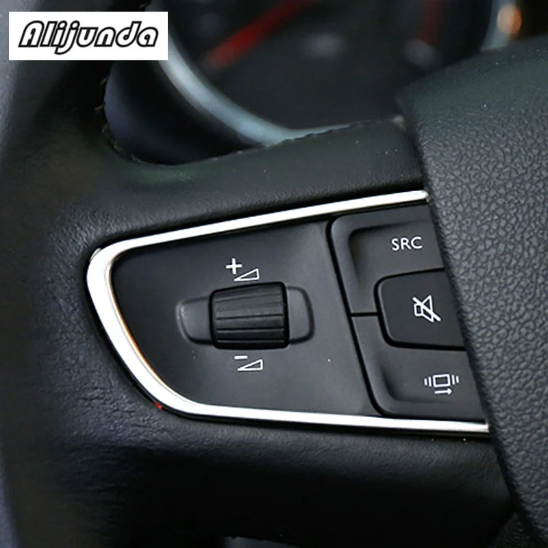 2pcs Car Steering Wheel Power Button Decorative Frame Decoration for Citroen C3-XR Peugeot 408 3008 508 Cover Sticker |