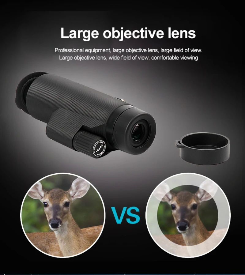 

The Anti-slip New Telescope 42x10 Outdoor Monocular Low Light Night Vision High-definition High-power Clip Mobile Phone Telescop