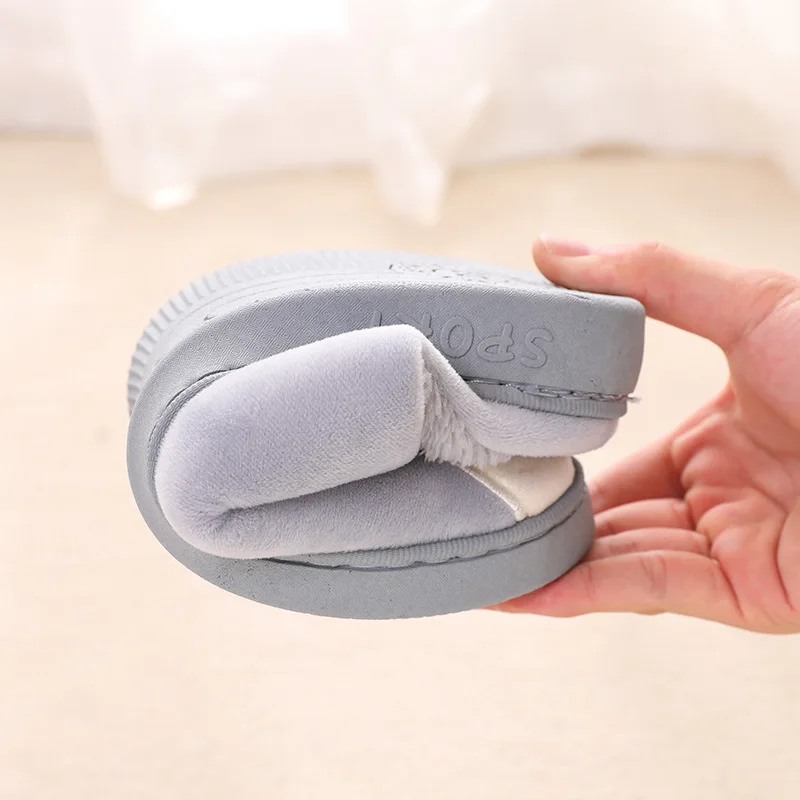 

Winter 2019 Simple Hotel Women's Winter Slippers Thick Sole Indoor Couple's Furry Slippers Women Warm Home Cotton Slippers