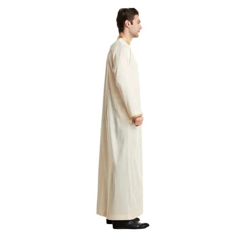 Марокканский исламский джеллаба Арабская мужская одежда абайя платье Дубайский