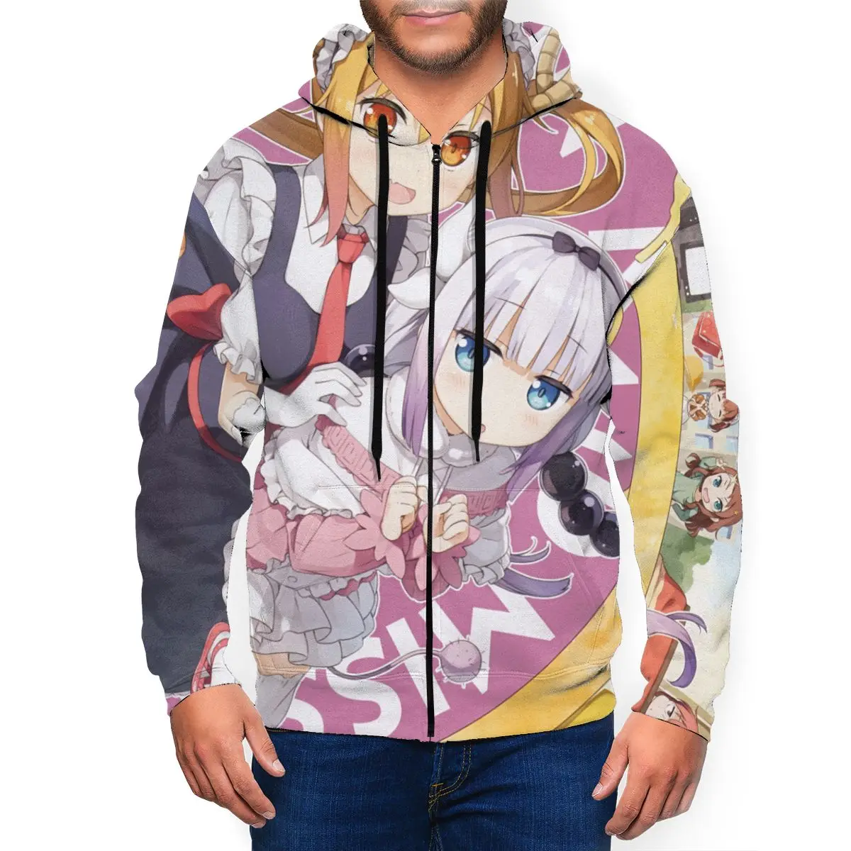

Miss Kobayashi's Dragon Maid Anime 3D Printed Zipper Hat Hoodie for Men Women Fashion Fall Sweaters