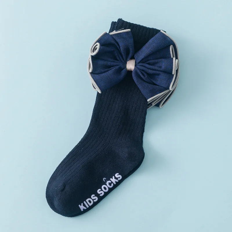 

LZH Autumn Winter Baby Girls Socks With Big Bows Toddlers Infants Ankle Socks For Kids Girls Princess Sock Cute Children Socks