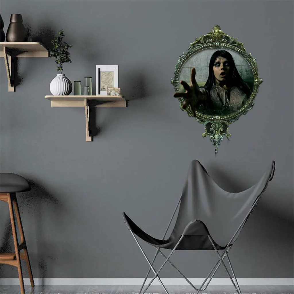 Ужасные кровопролитные женские настенные наклейки с рисунком для Хэллоуина